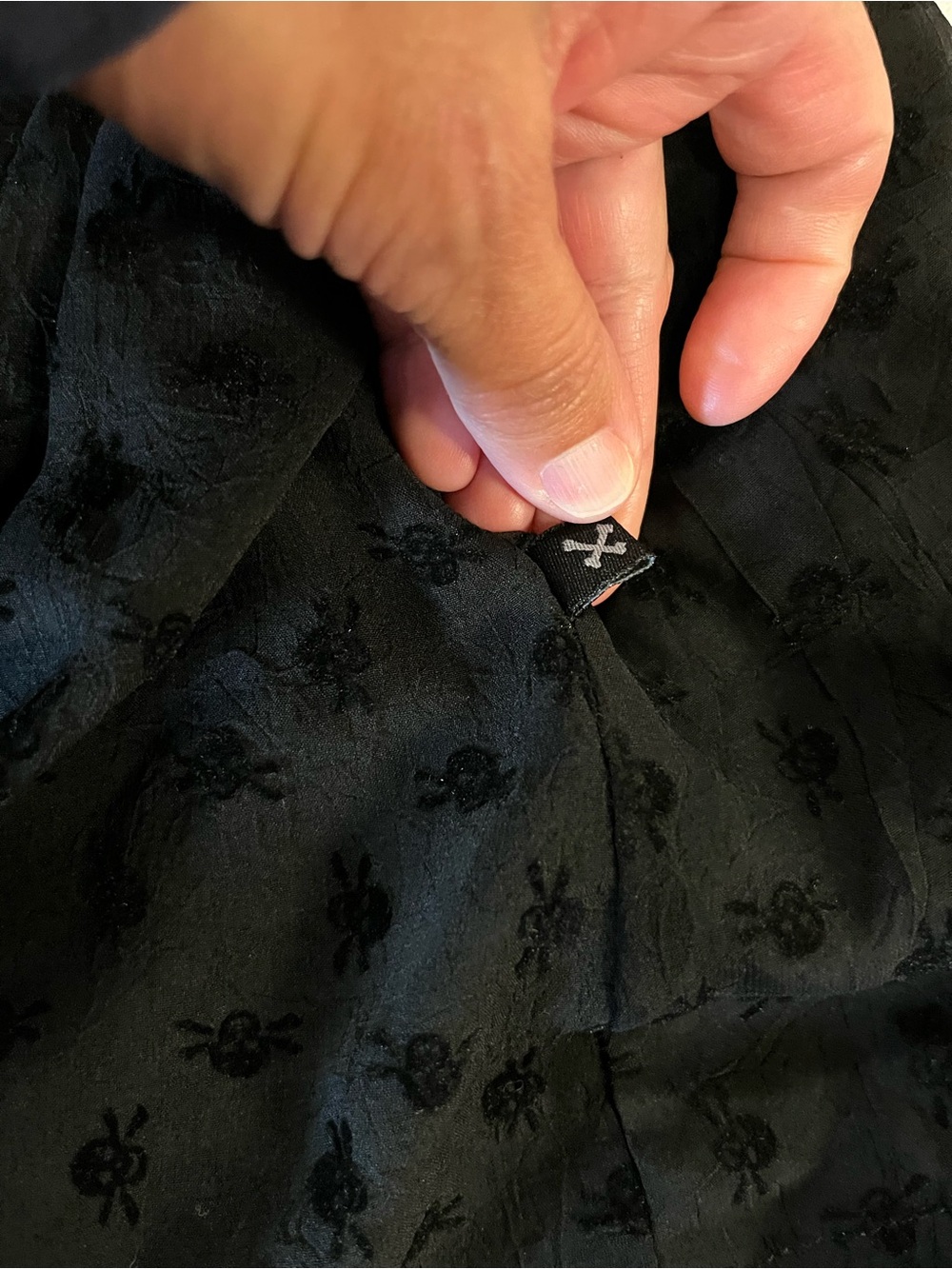 Vintage Royal Bones Daang Goodman black skull dress women M gothic lace witchy - Picture 6 of 11